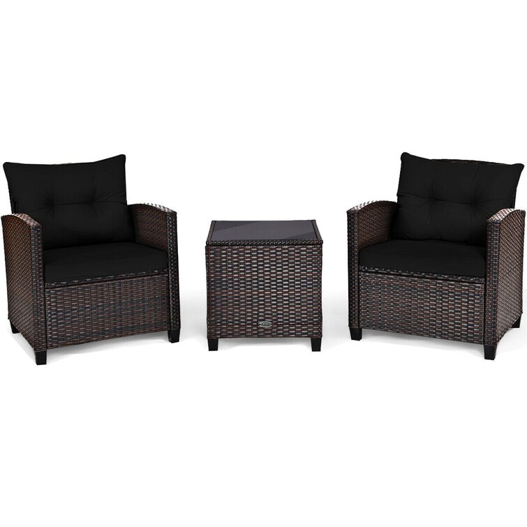 Chunn 2 Person Outdoor Seating Group with Cushions